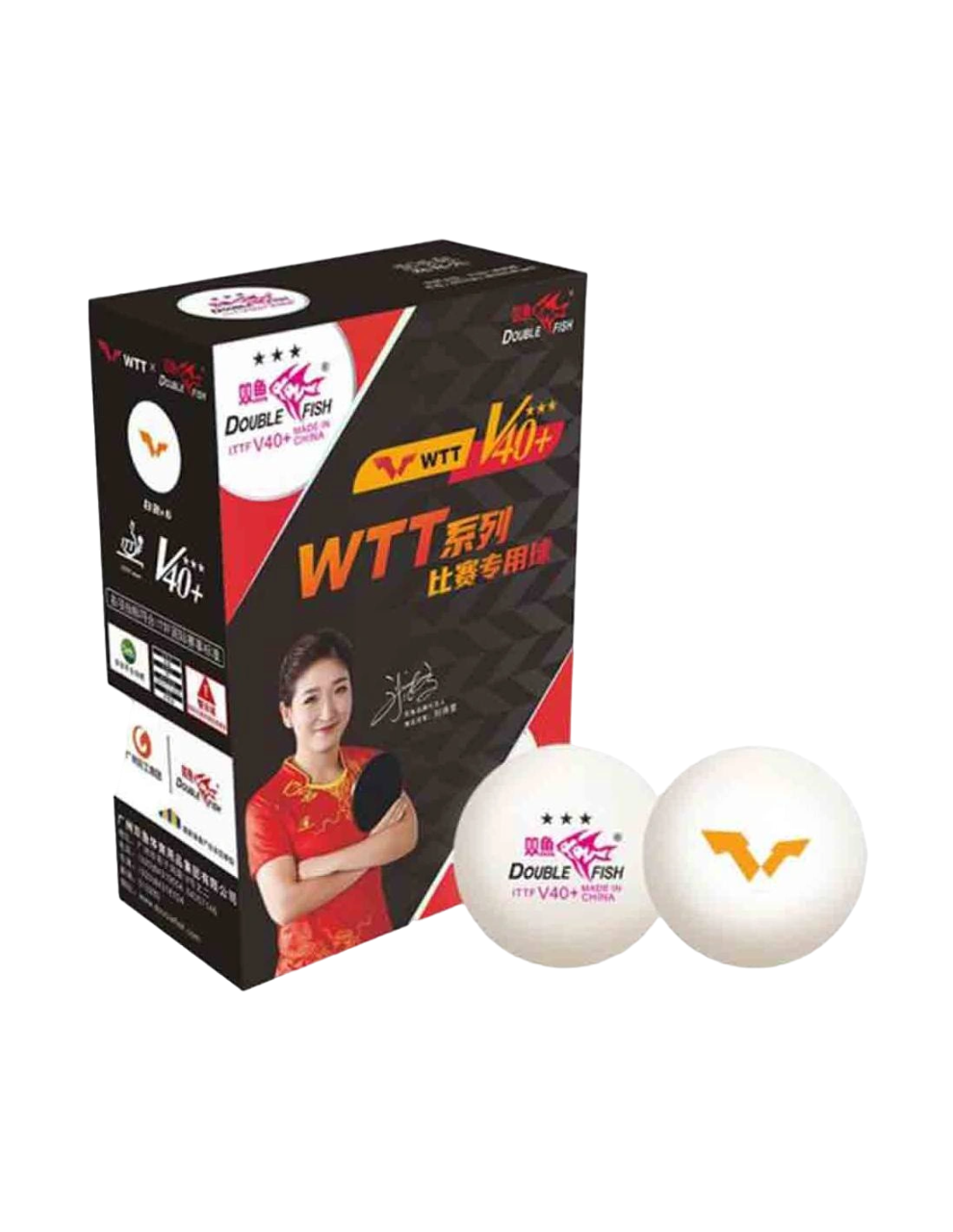 Double Fish V40 WTT 3 star pack of 6 Table Tennis Balls Dealer in Mumbai